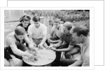 England players enjoy a game of cards at their base in Hendon during the 1966 World Cup tournament by Staff