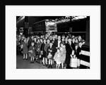 Group of children at a London Station ready to leave for the safety of the countryside by Anonymous