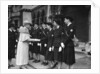 Queen Mary with American red cross women in Bristol during the Second World War by Anonymous