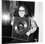 Nana Mouskouri presented with a gold disc by Maurice Kaye