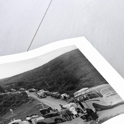 Crowded road at Dartmeet, Devon, c1951 by Unknown