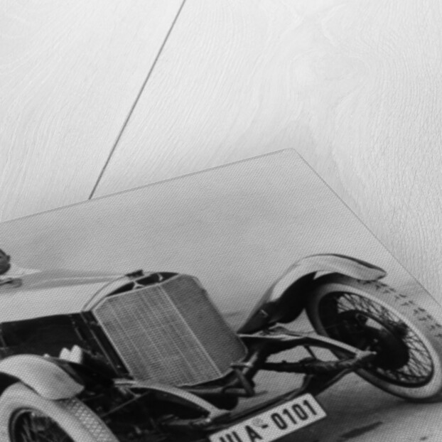 Alfred Neubauer behind the wheel of a 2-litre Daimler, Targa Florio, 1924 by Unknown