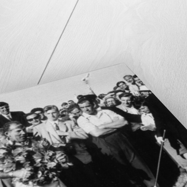 Stirling Moss, winner of the British Grand Prix, Aintree, 1955 by Unknown