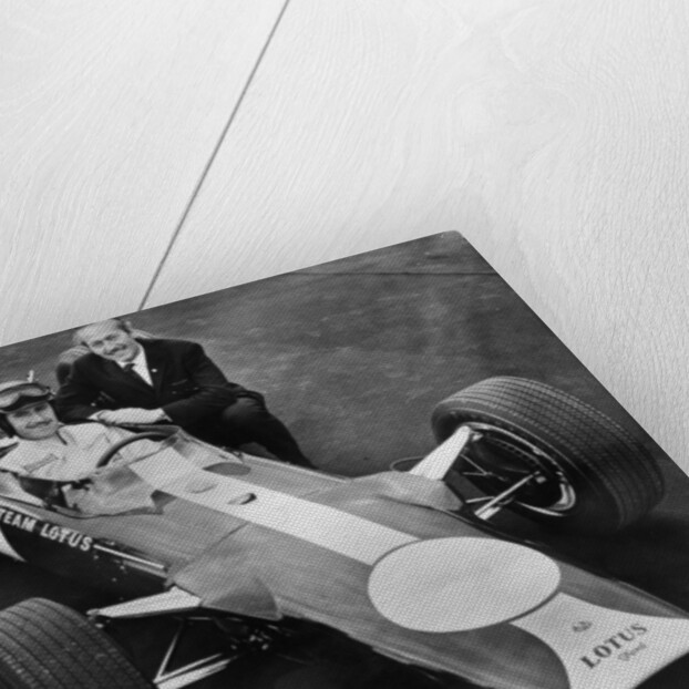 Graham Hill and Colin Chapman with Lotus 49, 1967 by Unknown