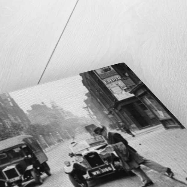 A Rover 1928 10/25 HP sports car parked in a London street, 1931 by Unknown