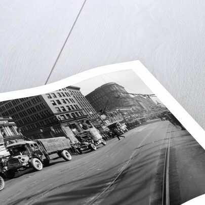 Trucks in Market Street, San Francisco, USA, c1922 by Unknown