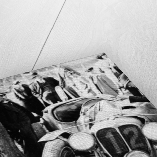 Crash of the Le Mans 24 Hours winner at Spa, Belgium, 1938 by Unknown