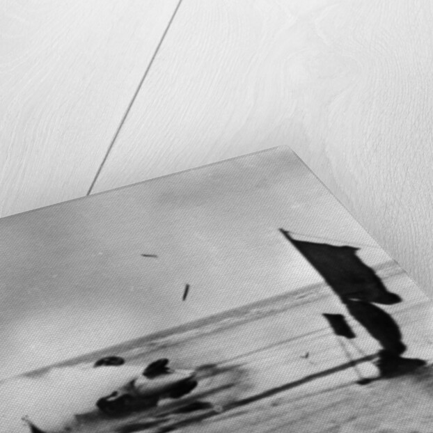 Giulio Foresti's crash at Pendine Sands, Wales, 1927 by Unknown