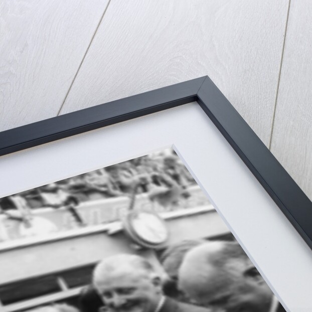Peter Whitehead being congratulated on his victory with Peter Walker of the Le Mans 24 hours, 1951 by Unknown