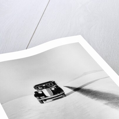 A Ford Lincoln on the Bonneville Salt Flats, Utah, 1935 by Unknown
