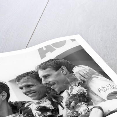 Drivers of the Jaguar which won the Le Mans 24 Hours, France, 1988 by Unknown