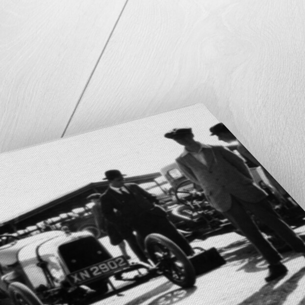 Malcolm Campbell and a Talbot car in the Paddock at Brooklands, Surrey, June 1923 by Unknown