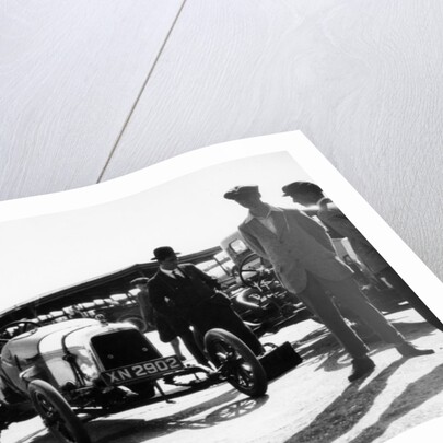 Malcolm Campbell and a Talbot car in the Paddock at Brooklands, Surrey, June 1923 by Unknown
