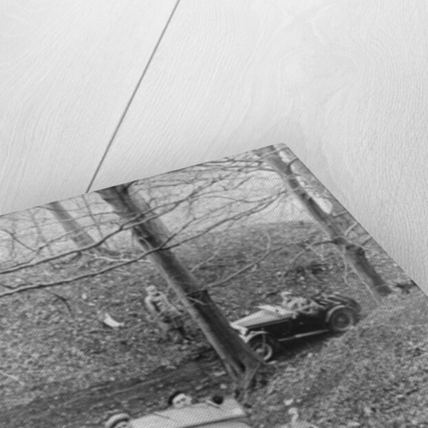 Peter Collins taking part in a hill climb, March 1949 by Unknown