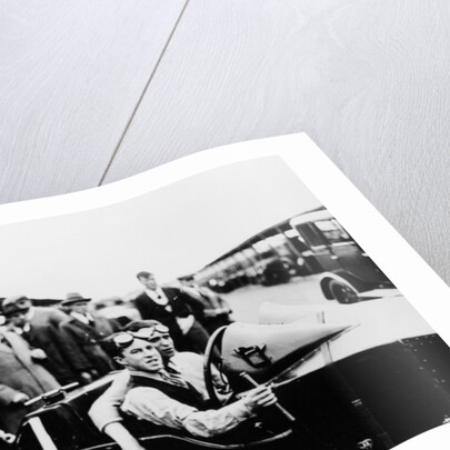 Jack Barclay in a Vauxhall TT car at Brooklands, Surrey by Unknown
