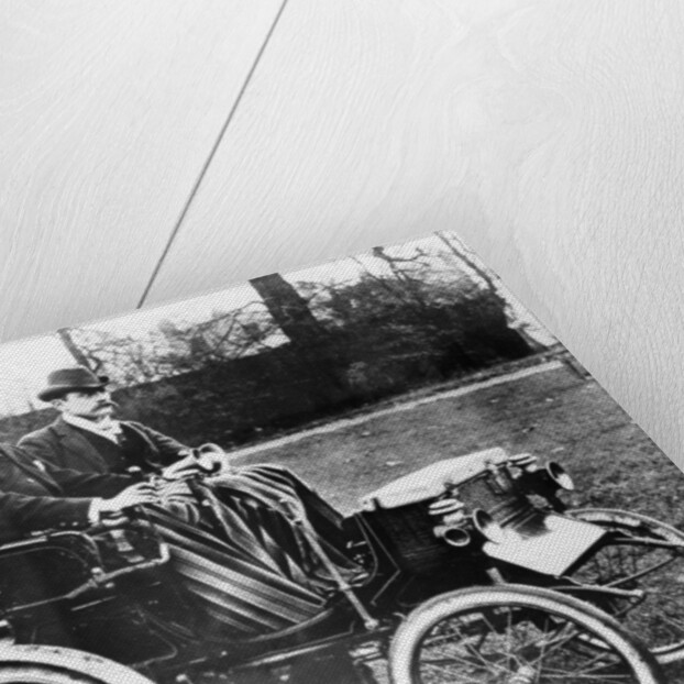 CS Rolls in his 4hp Peugeot Voiturette, c1900 by Unknown