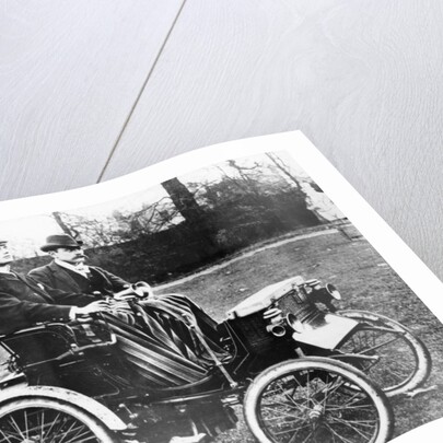 CS Rolls in his 4hp Peugeot Voiturette, c1900 by Unknown