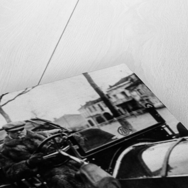 Lord Northcliffe at the wheel of a 1908 135 hp Mercedes, (c1908?) by Unknown