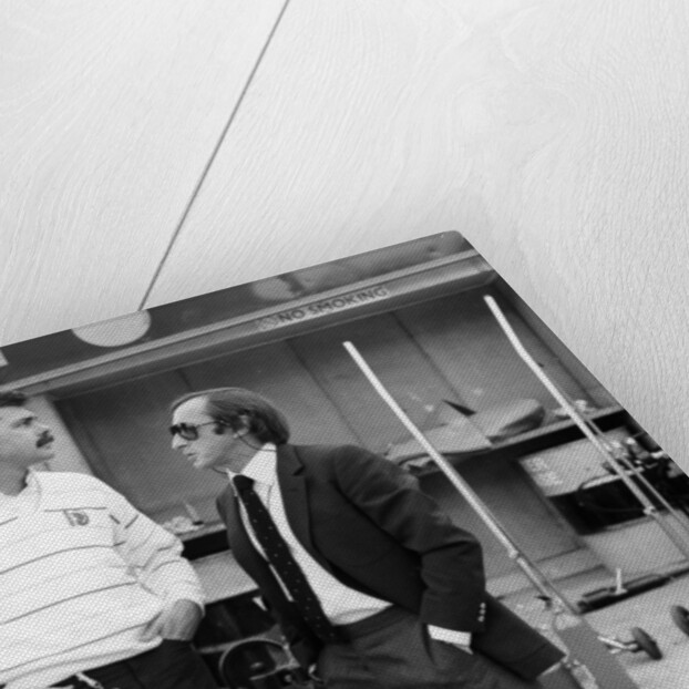 Gordon Murray (on the left) with Jackie Stewart, July 1984 by Unknown