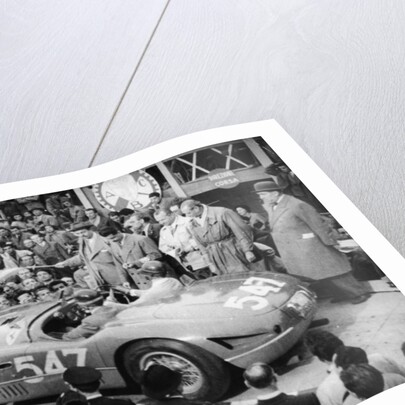 G Marzotto in a 4.1 Ferrari, taking part in the Mille Miglia, 1953 by Unknown