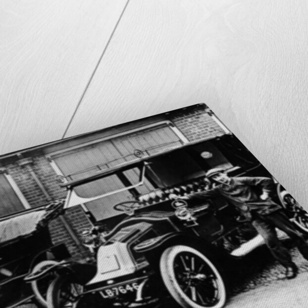 Chauffeurs with a 1906 Daimler and Renault, c1906 by Unknown