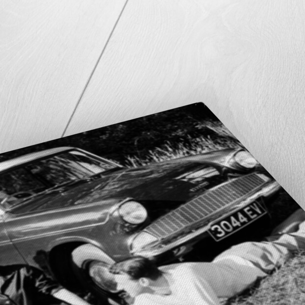 People picnicking with their 1960 Ford Anglia Deluxe, (1960?) by Unknown