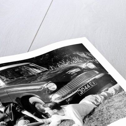People picnicking with their 1960 Ford Anglia Deluxe, (1960?) by Unknown