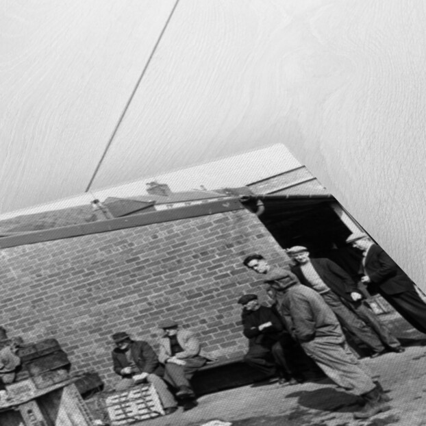Gutting fish outside a warehouse in Whitby, North Yorkshire, 1959 by Unknown