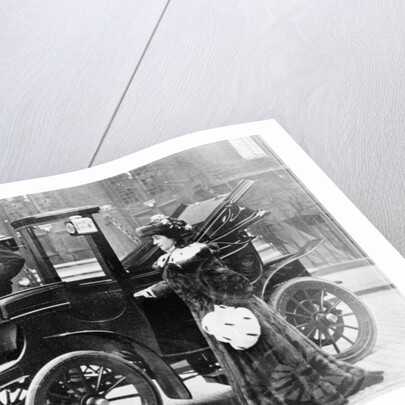 Lillie Langtry modelling a sable motoring coat by Unknown