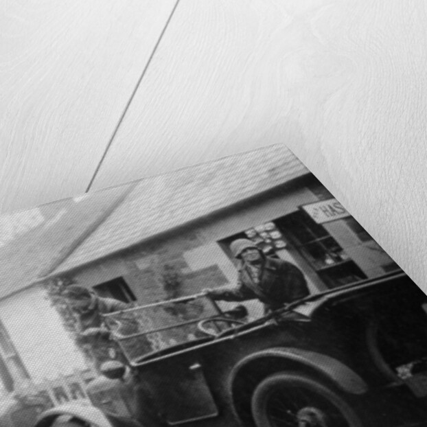 Two Austin Sevens parked outside a small tea shop, c1925 by Unknown