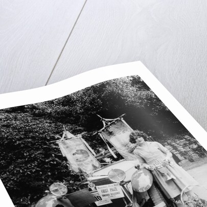 A woman and her prize winning Ballot car, Bournemouth, Dorset, 1928 by Unknown