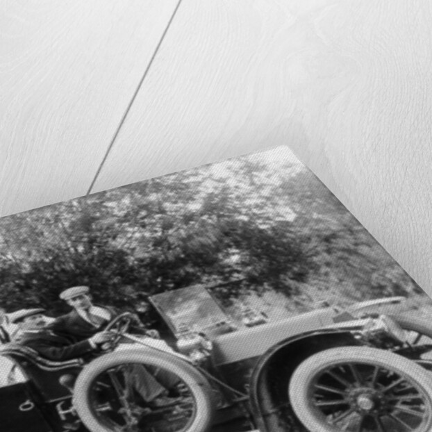 A group of men and women taking an outing in a 1907 Mercedes, 1908 by Unknown
