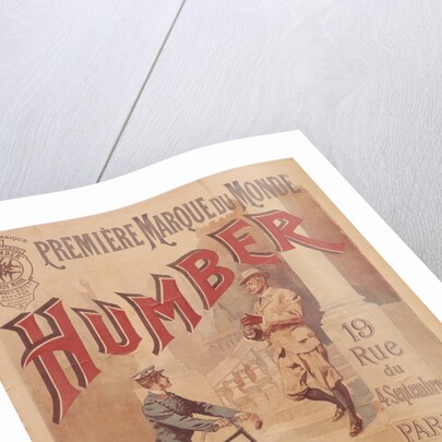 Poster advertising Humber bicycles, late 19th-early 20th century by Unknown