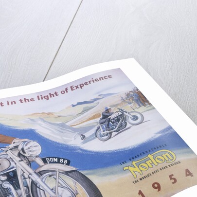 Poster advertising Norton motor bikes, 1954 by Unknown