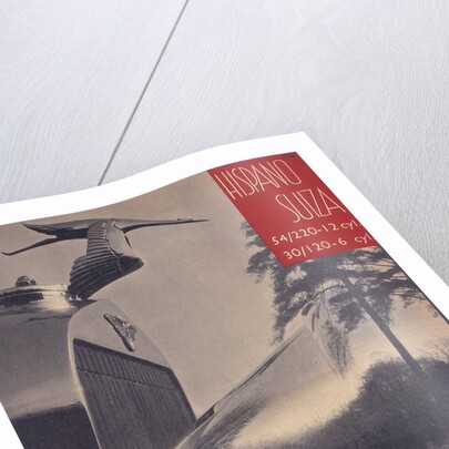 Poster advertising Hispano-Suiza cars, 1934 by Unknown