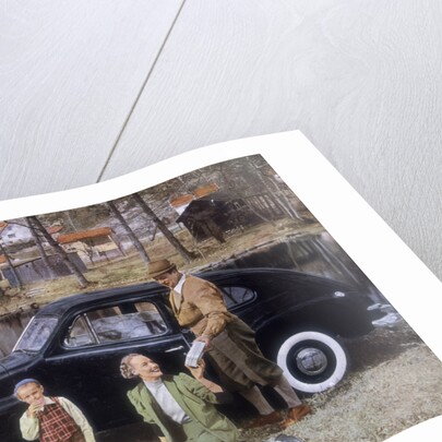 Poster advertising a Volvo 444, 1953 by Unknown