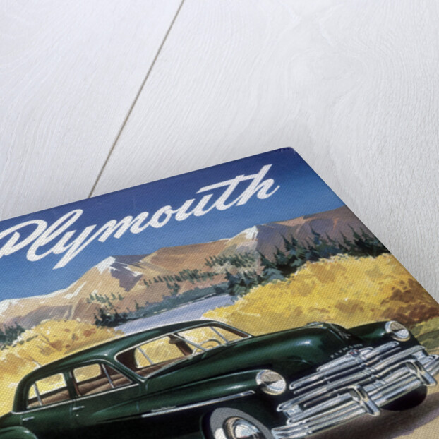 Poster advertising the Plymouth Special de Luxe Sedan, 1949 by Unknown