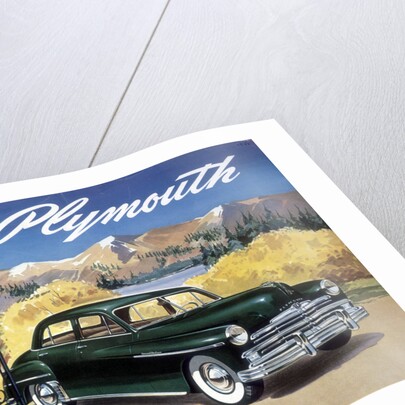 Poster advertising the Plymouth Special de Luxe Sedan, 1949 by Unknown