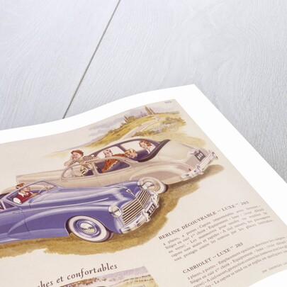Poster advertising the Peugeot 203, 1952 by Unknown