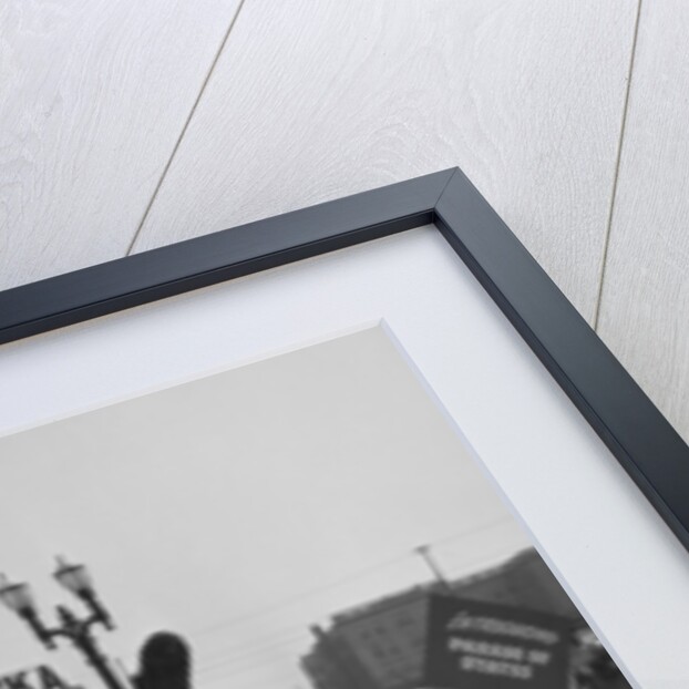Models and a Cadillac on a parade, USA, (c1959?) by Unknown