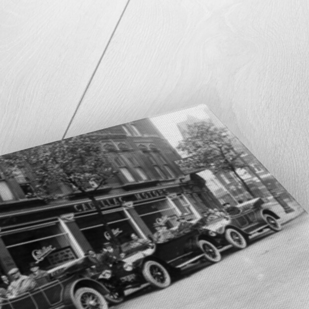 Cadillac cars preparing to start on the Austrian Alpine Trial, 1914 by Unknown