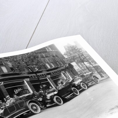 Cadillac cars preparing to start on the Austrian Alpine Trial, 1914 by Unknown