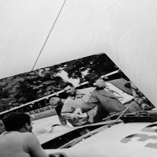 Alfred Neubauer with a Mercedes, Avus motor racing circuit, Berlin, Germany, 1938 by Unknown