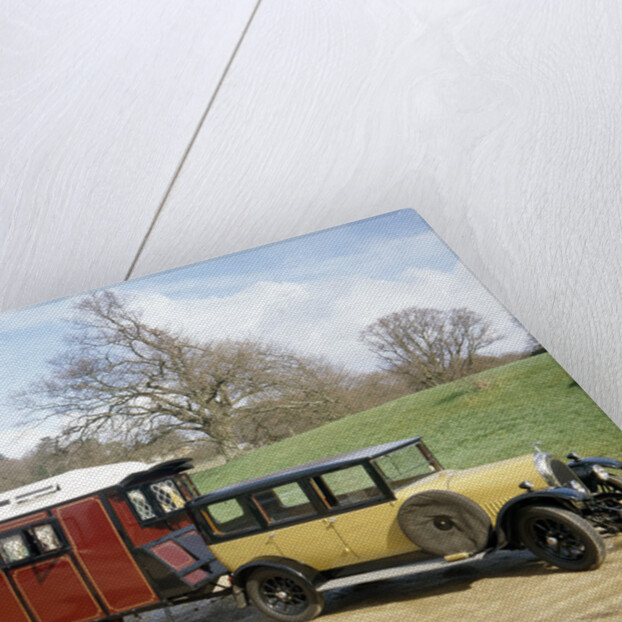 A 1928 Bean Short 14 with a 1926 Eccles Caravan by Unknown