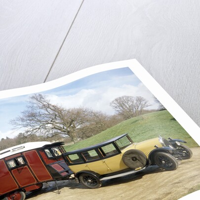 A 1928 Bean Short 14 with a 1926 Eccles Caravan by Unknown