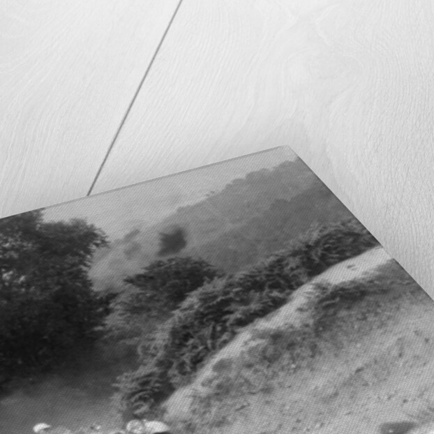 A Singer Nine taking part in the Barnstaple Trial, Barnstaple, Devon, 1935 by Unknown