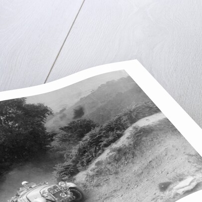 A Singer Nine taking part in the Barnstaple Trial, Barnstaple, Devon, 1935 by Unknown