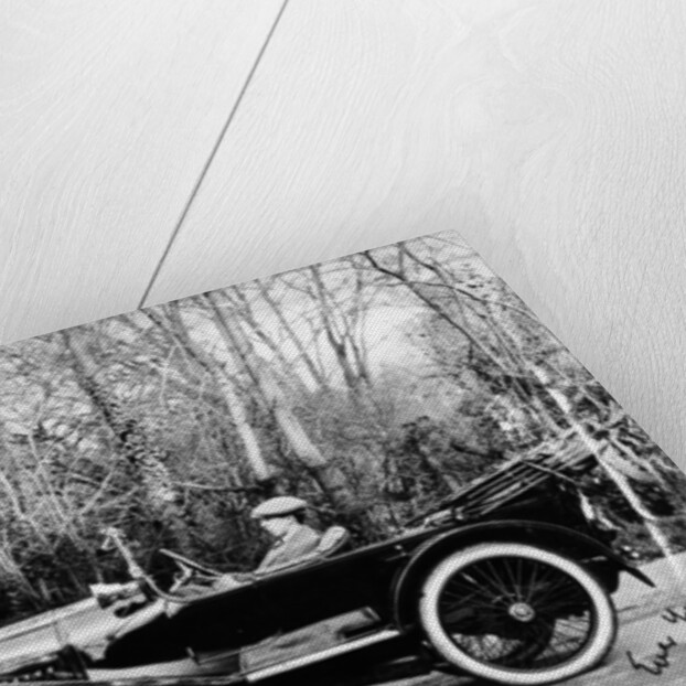 A man at the wheel of a Hispano-Suiza Alfonso XIII, 1914 by Unknown