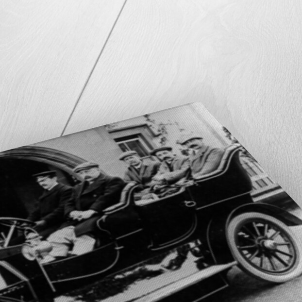 Chauffeur Charlie Keith at the wheel of a Humber, c1907 by Unknown