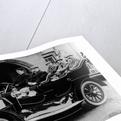 Chauffeur Charlie Keith at the wheel of a Humber, c1907 by Unknown